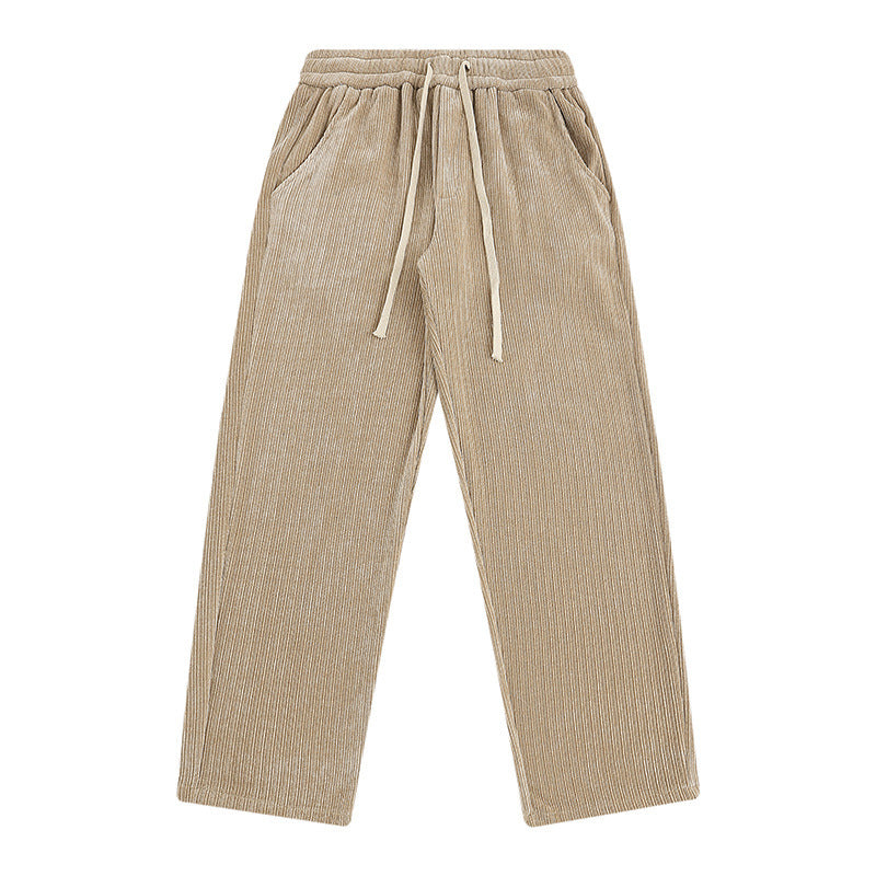 Corduroy Draped Knit Sweatpants For Men