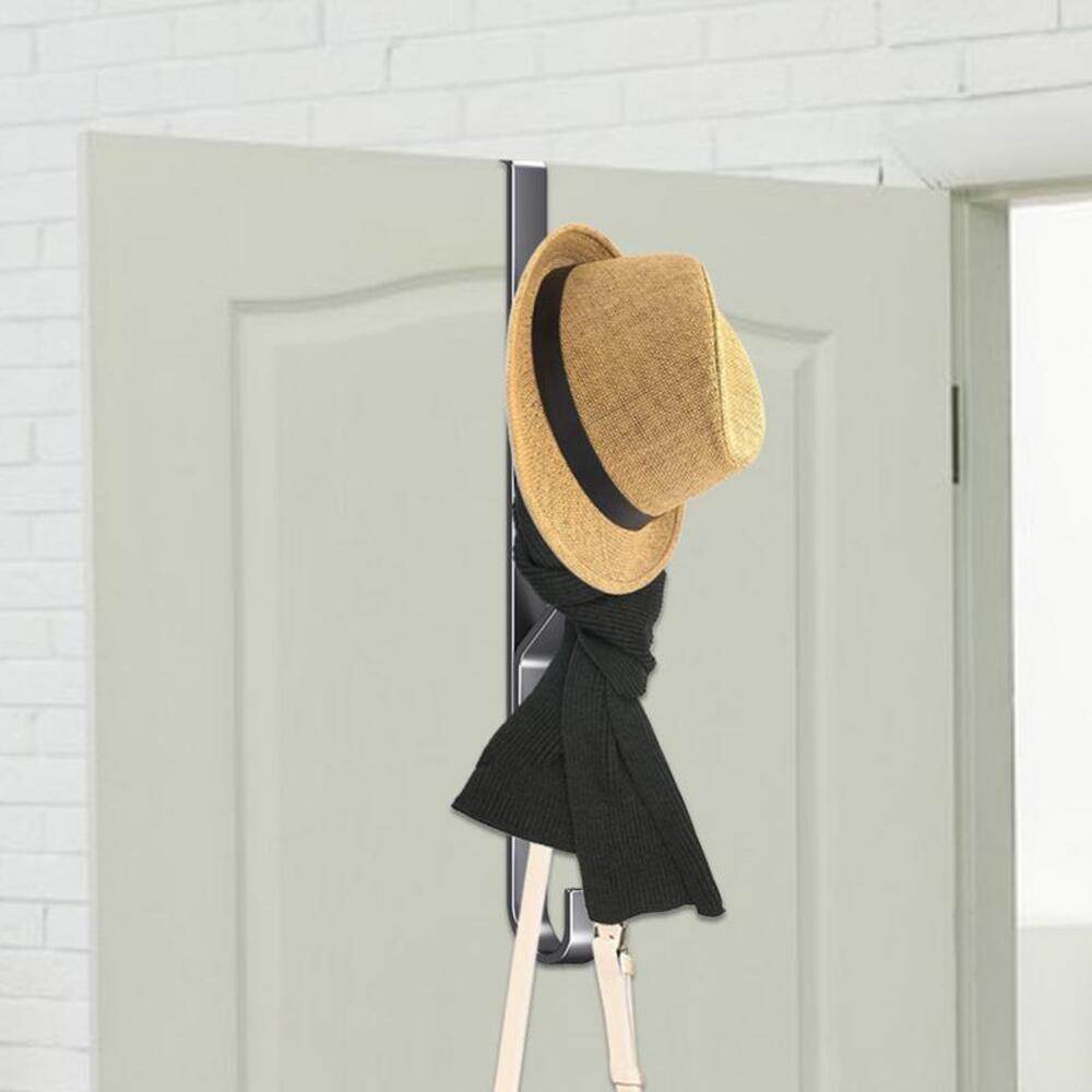 Door Hanger Clothes Hanging Carbon Steel Sturdy Over The Door Hooks Versatile Clothes Hanger Home Storage Organization Hooks - Mubimart
