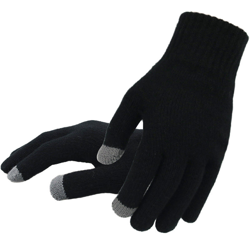 Warme Strickhandschuhe für Herren im Winter