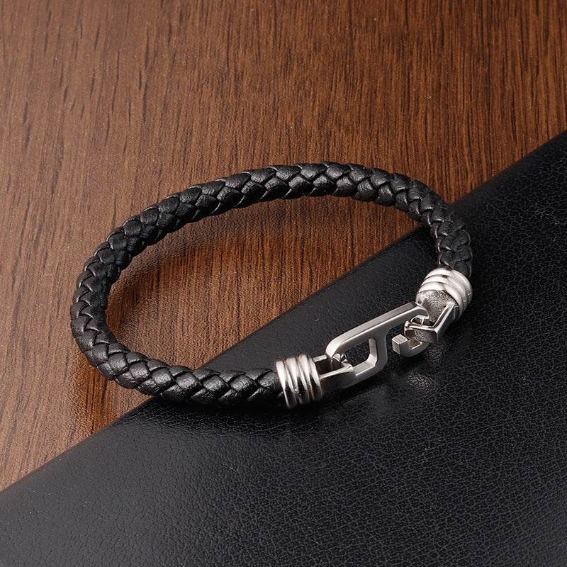 Fashion Personality Leather Bracelet Men - Mubimart