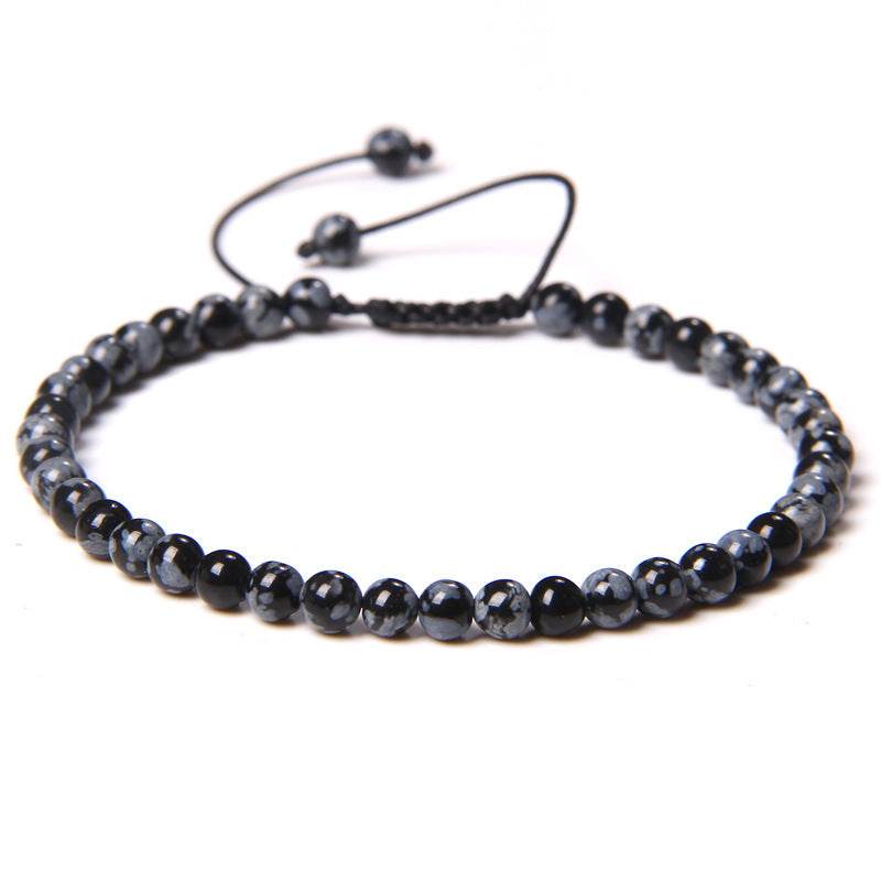 Adjustable Natural Raw Gemstone Beading Bracelet - Mubimart