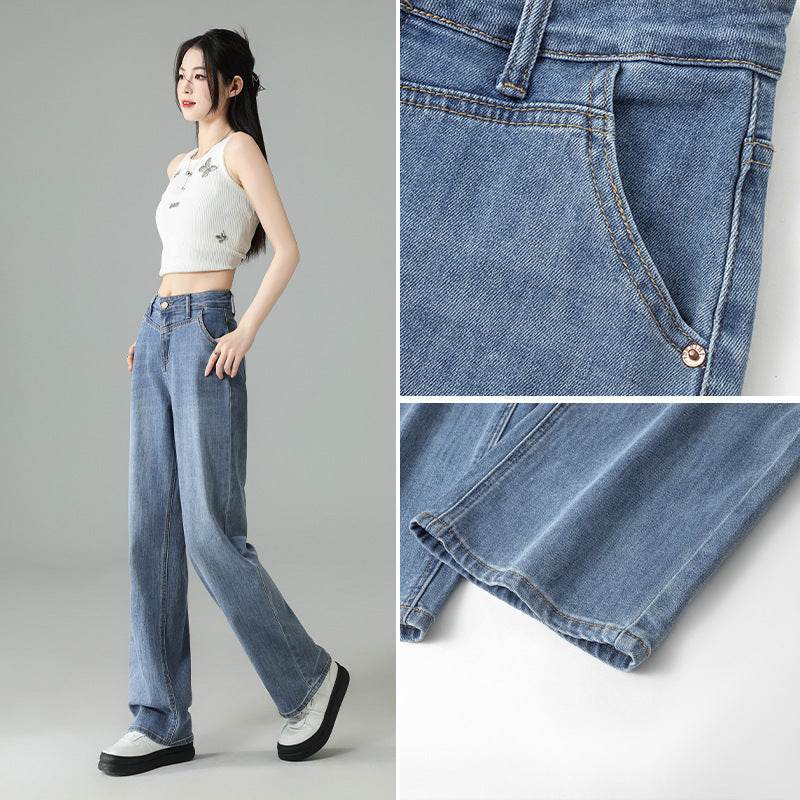 Fashionable Narrow Wide-leg Jeans For Women - Mubimart