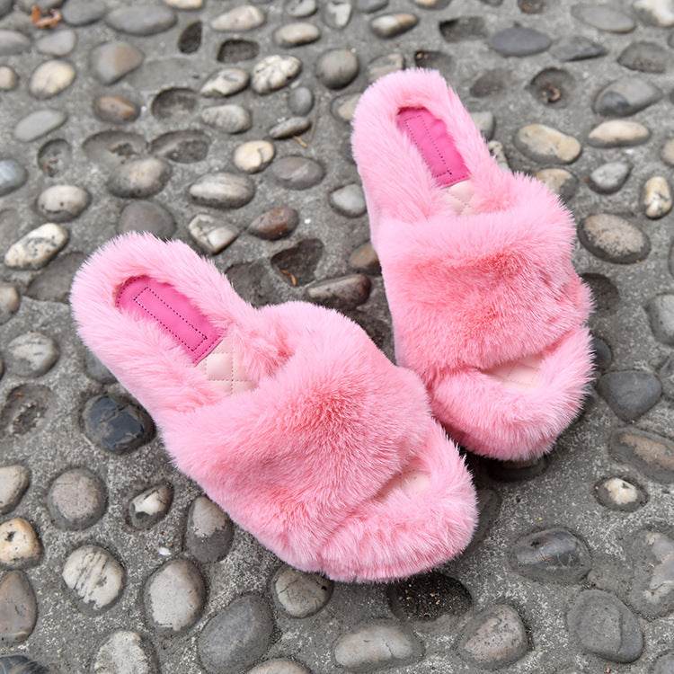 Wedge Heels Hair Shoes Height Slippers For Women - Mubimart