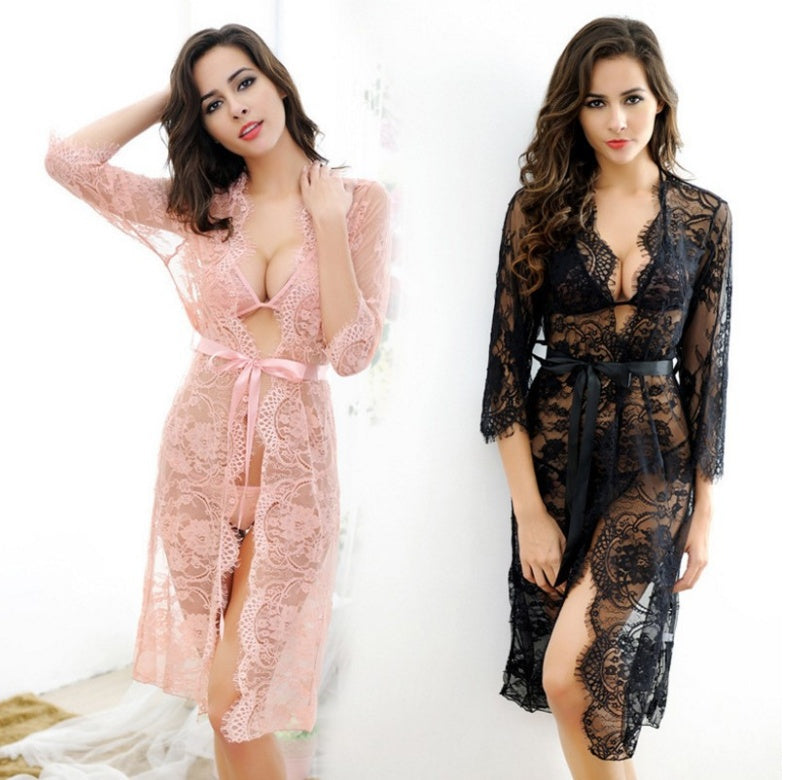 Nightgown lace nightdress - Mubimart - Nightgown 