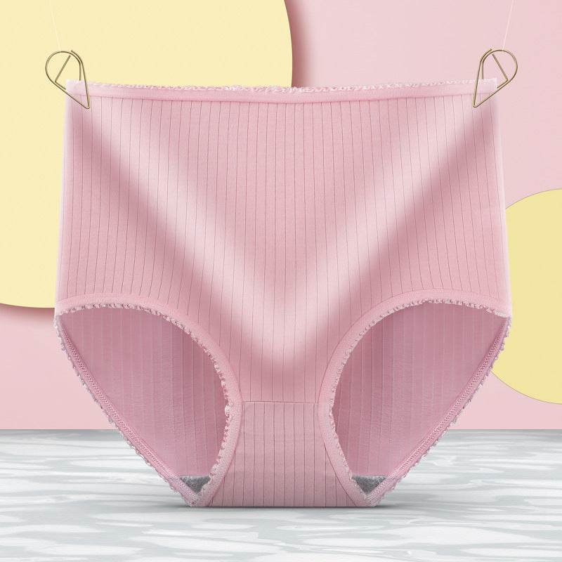 Women's Fashion High Waist Lace Panties Belly Lifting Hip Shaping - Mubimart