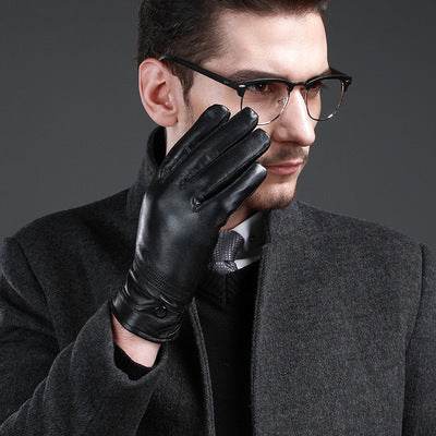 Men's leather gloves - Mubimart