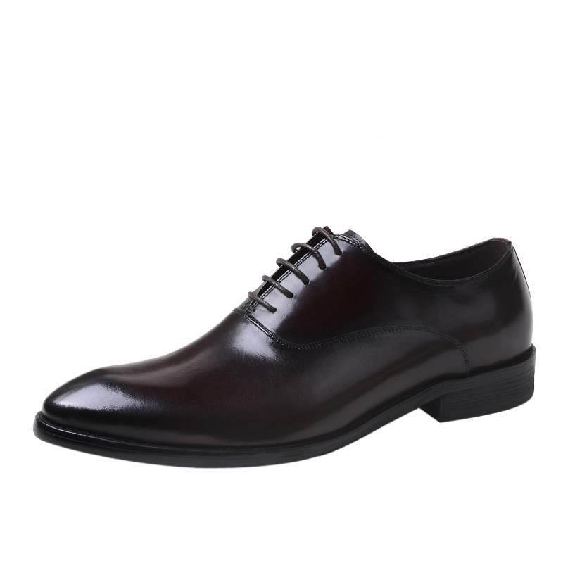 Handmade Oxford Shoes Men's Large Size Groom Wedding Shoes - Mubimart