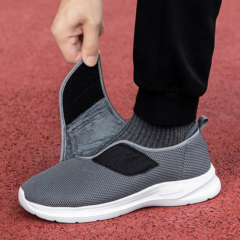 Winter Fleece-lined Casual Sneaker Men And Women Insulated Cotton-padded Shoes - Mubimart