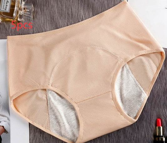 5PCS Menstrual Underwear Women Leak Proof Panties - Mubimart