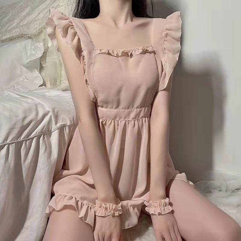 Sexy Erotic Lingerie Large Size Temptation Chiffon Pajamas Female - Mubimart