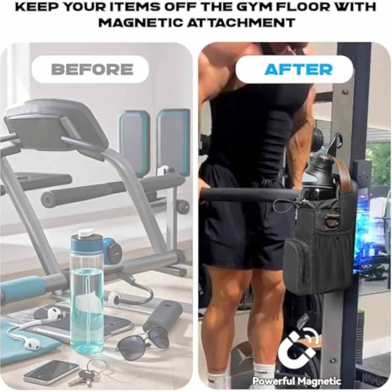Waterproof Gym Water Bottle Rack Fitness Portable Weekend Fitness Sport Bag - Mubimart