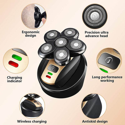 5 In 1 Multifunctional Electric Shaver 5 Blade Razor For Men Shaved Head Rechargeable Shaving Machine Beard Nose Hair Trimmer - Mubimart