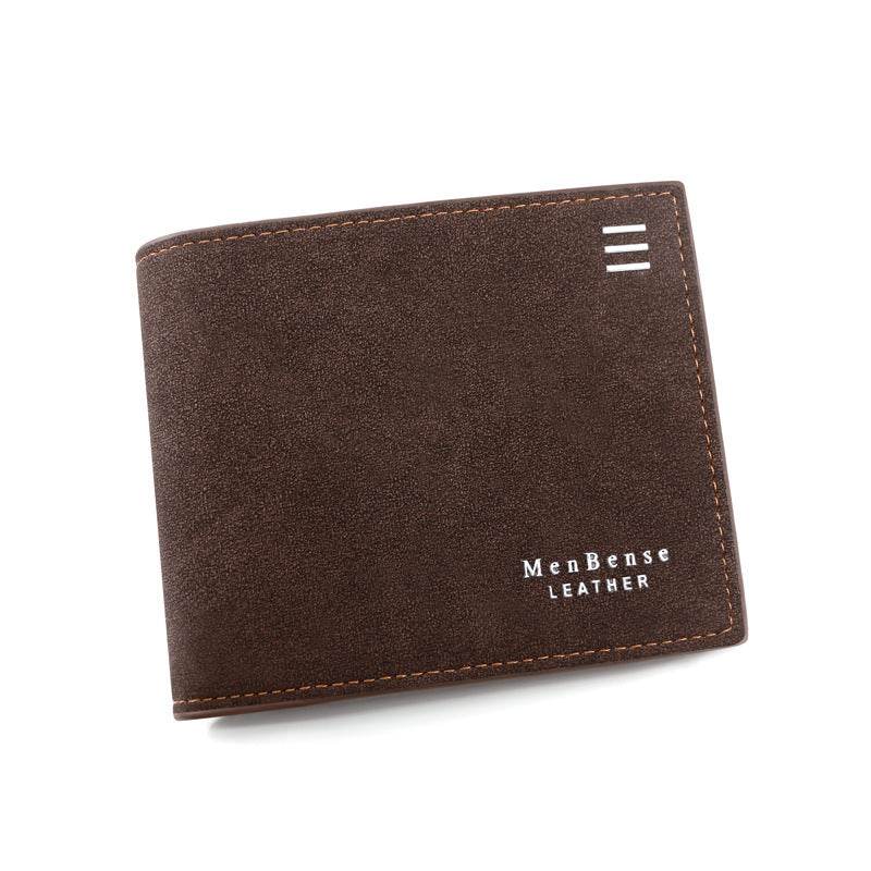 New Personalized Men's Short Wallet Fashion Silk Screen Wallet Men's Frosted Clutch Wallet - Mubimart