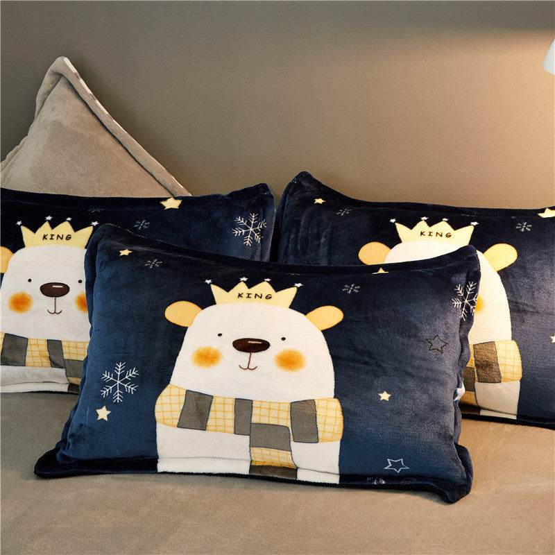 Pillowcases With A Pair Of Warm Coral Fleece - Mubimart