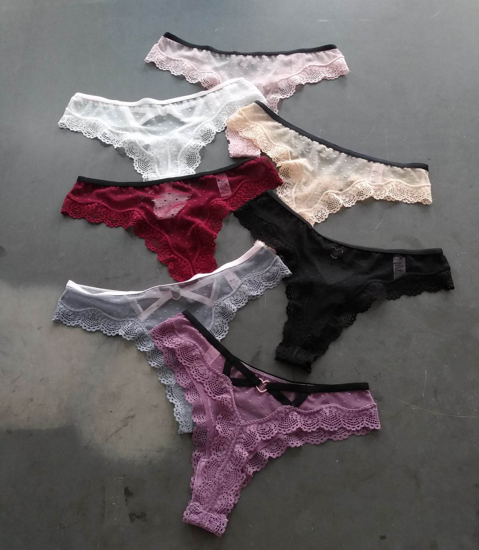 Women's thong with lace trim - Mubimart