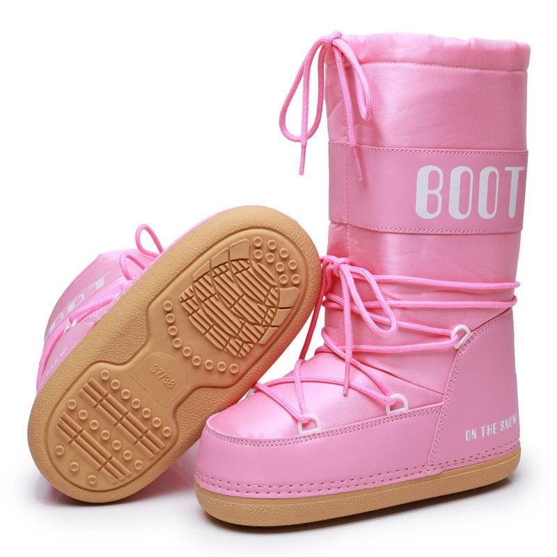Ski Space Boots Fashion Round Toe Mid-calf Women - Mubimart