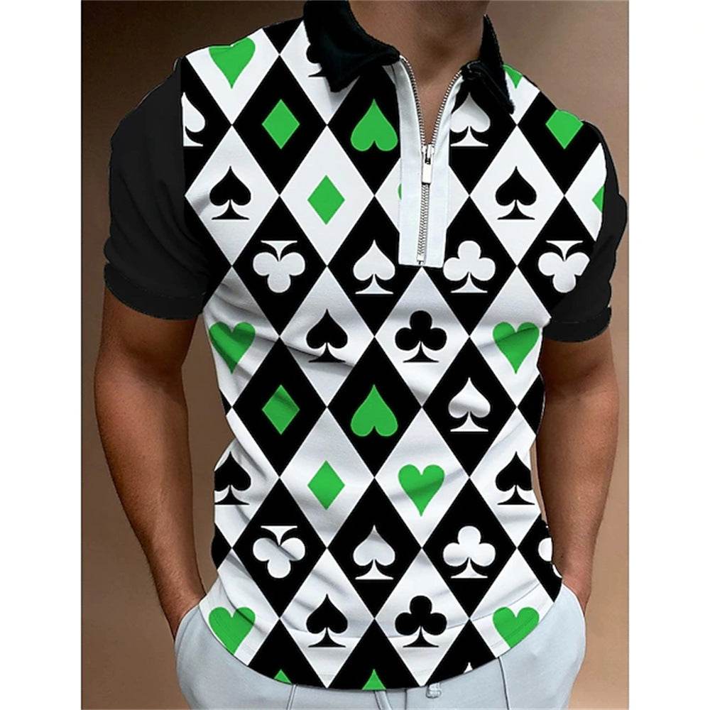 Men's 3D Printed Polo Shirt - Mubimart