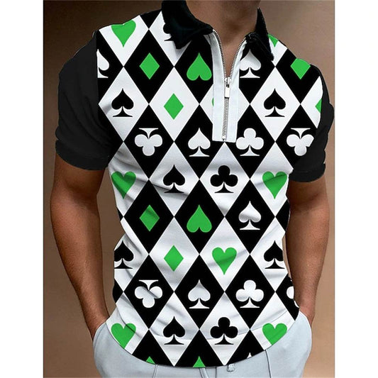 Men's 3D Printed Polo Shirt - Mubimart