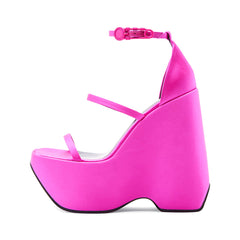 Wedge Square Toe Sandals Stiletto Heels