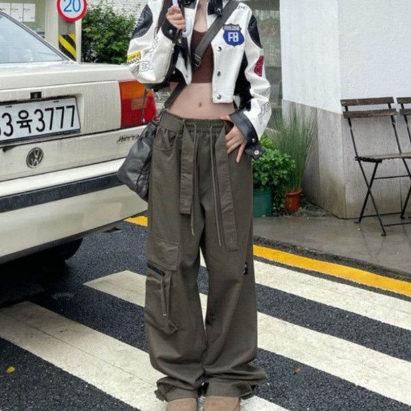Hip Hop Retro Multi Pocket Cargo Pants For Men And Women - Mubimart