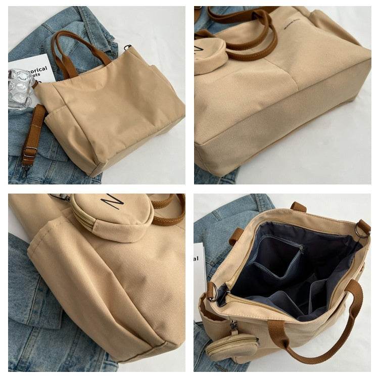 Niche Casual Fashion Nylon Canvas Tote Bag For Women - Mubimart