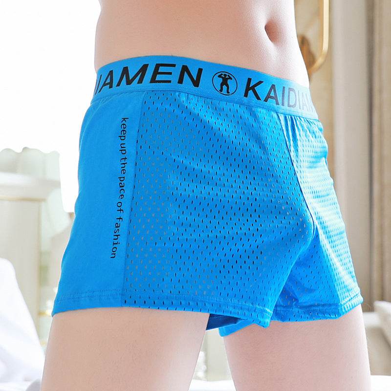 Men's Ice Silk Mesh Breathable Boxers - Mubimart
