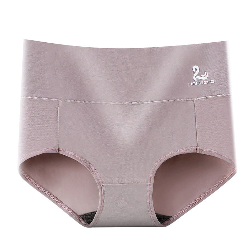 Popular High Waist Pure Cotton Women''s Underwear Swan Belly Warm Palace Large Mm Graphene Antibacterial Crotch Briefs - Mubimart - Woman Briefs 