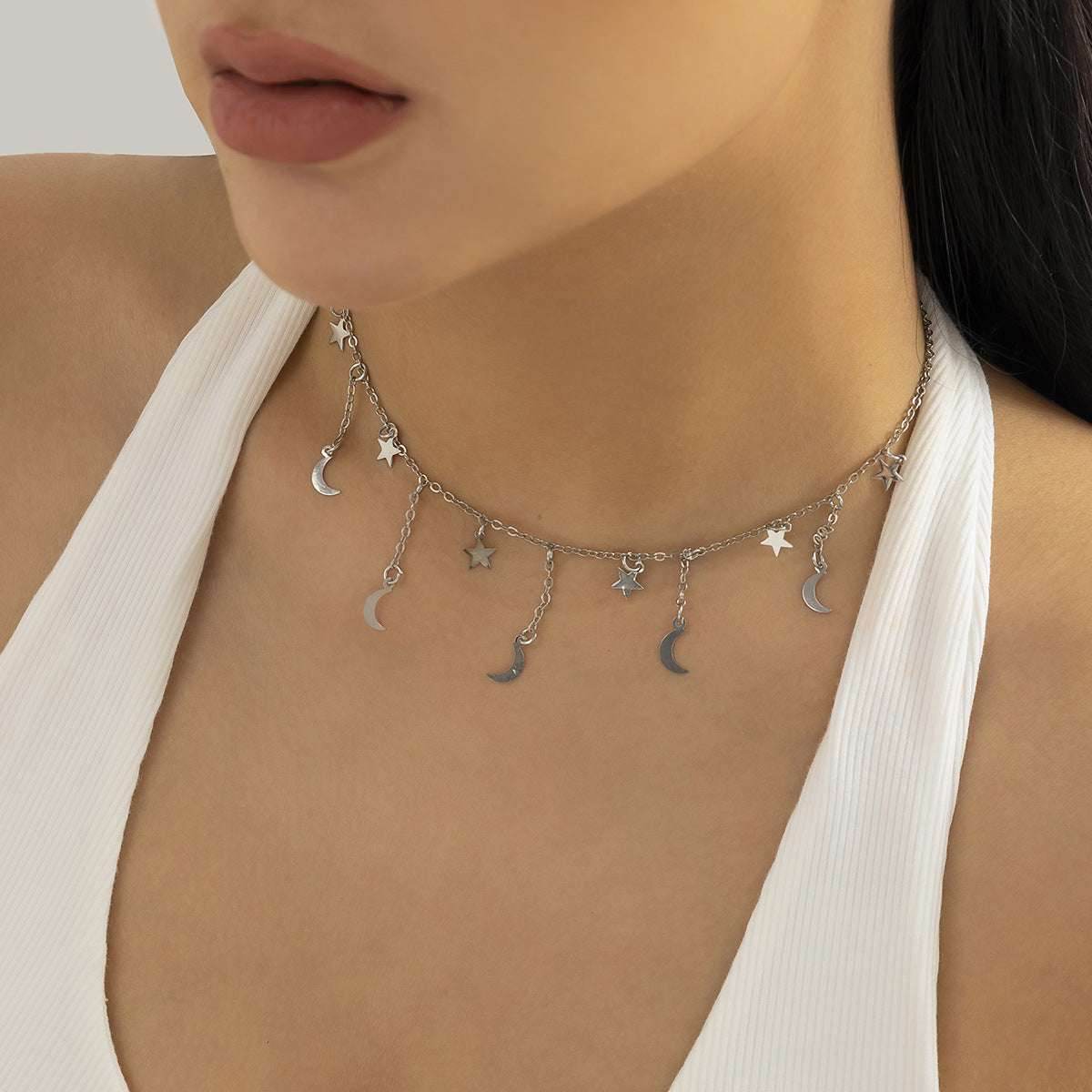 Simple Metal Chain Necklace For Women - Mubimart