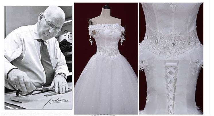 Wedding Dresses Strapless Lace - Mubimart
