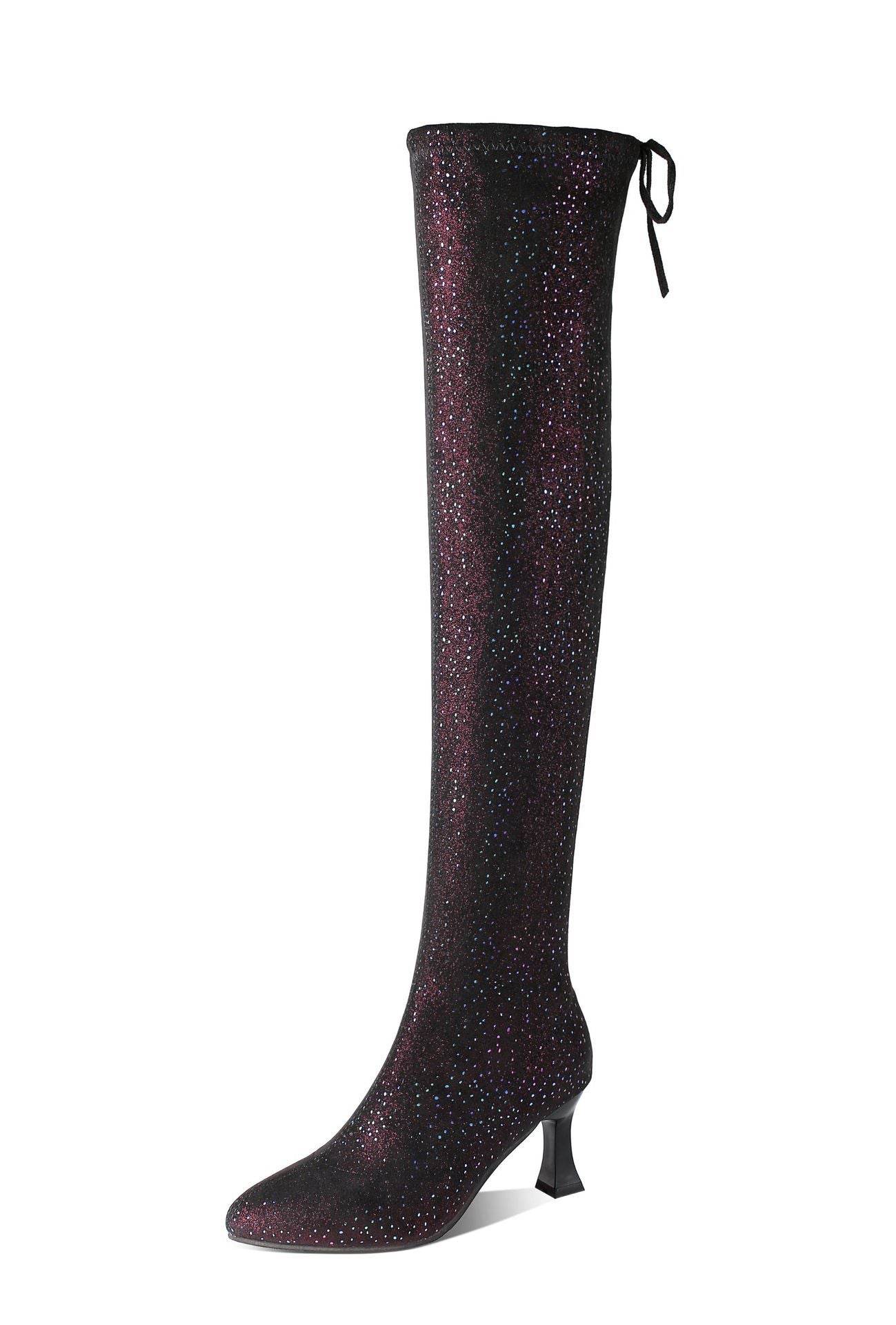 Over-the-knee Boots Women's High-heeled - Mubimart