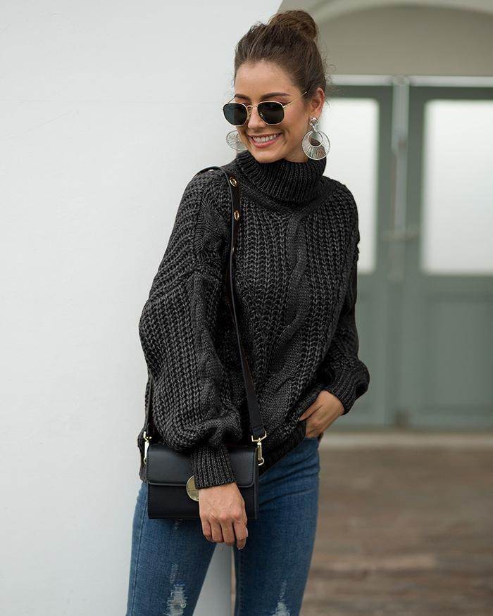 Women's turtleneck sweater - Mubimart