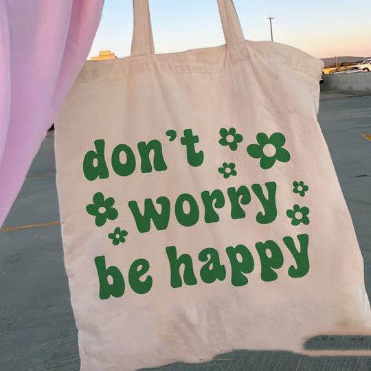 Floral Women Canvas Tote Bag Girl Reu - Mubimart