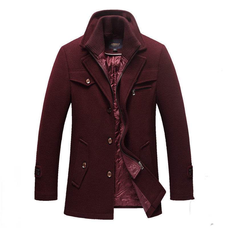 Autumn and Winter New Men's Woolen Coat Men - Mubimart