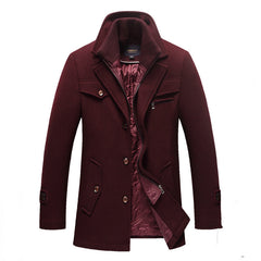 Autumn and Winter New Men's Woolen Coat Men