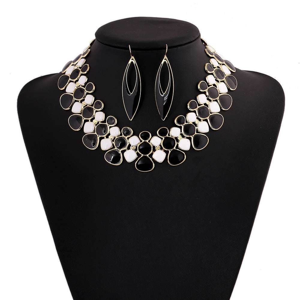 MANILAI Fashion Women Collar Choker Necklaces New Enamel Drop glaze Chunky Alloy Bib Statement Necklaces Maxi Jewelry CE3026 - Mubimart