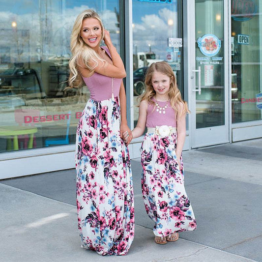 Printed maxi dress - Mubimart
