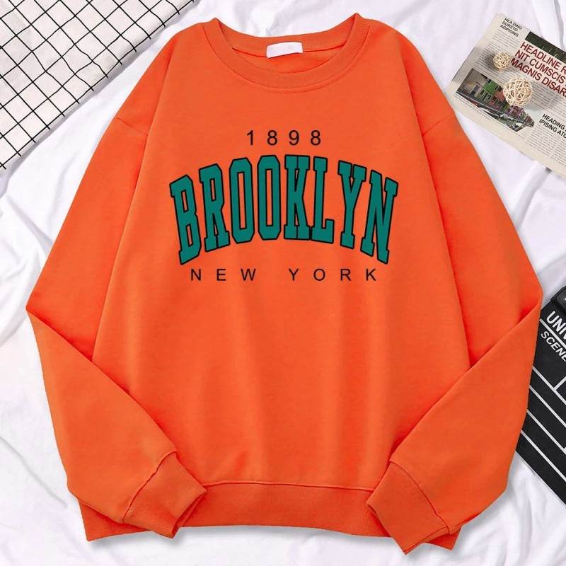 Autumn Kawaii Womens Sweatshirts 1898 Brooklyn - Mubimart