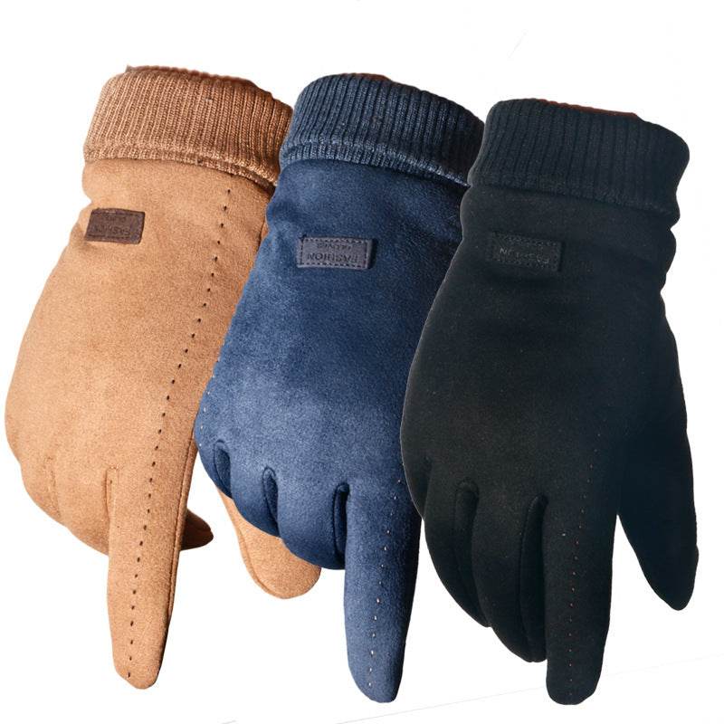 Suede gloves - Mubimart