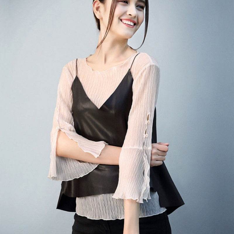 Leather camisole - Mubimart