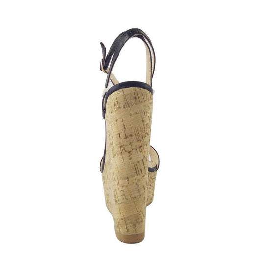 Wood Wedge Platform Sandals - Mubimart