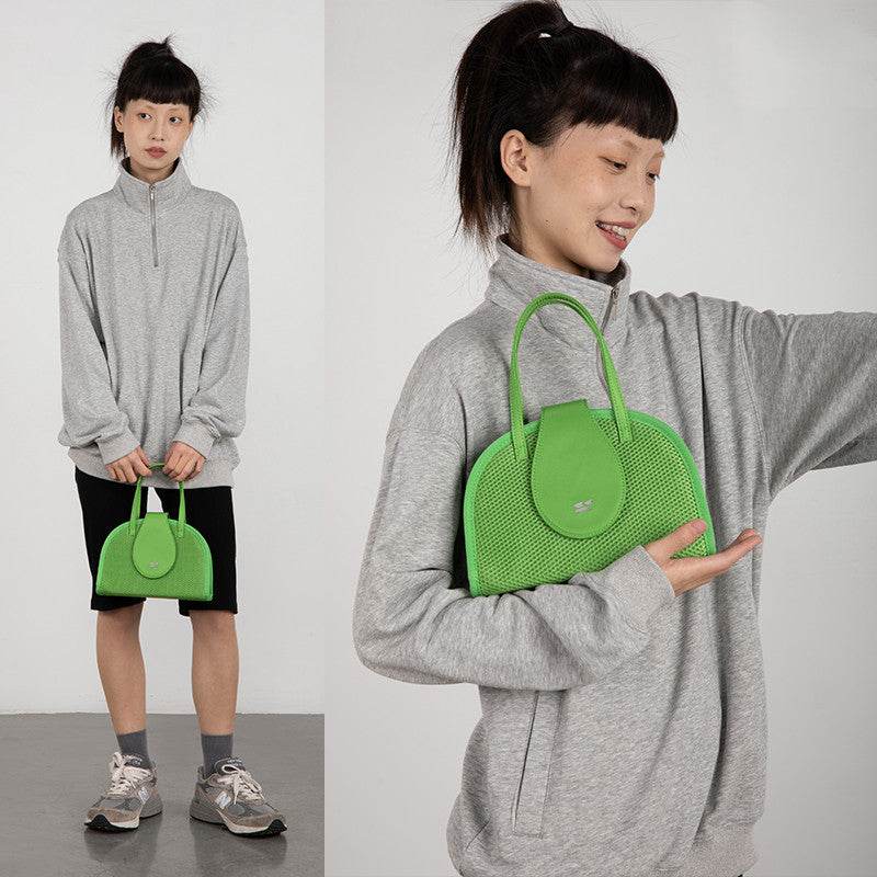 Women's Dynamic Geometric Half Round Satchel - Mubimart
