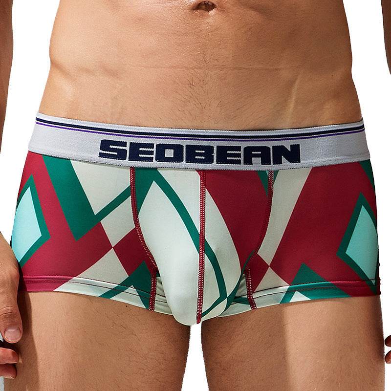 Boxer Low Waist U Convex Boxers - Mubimart