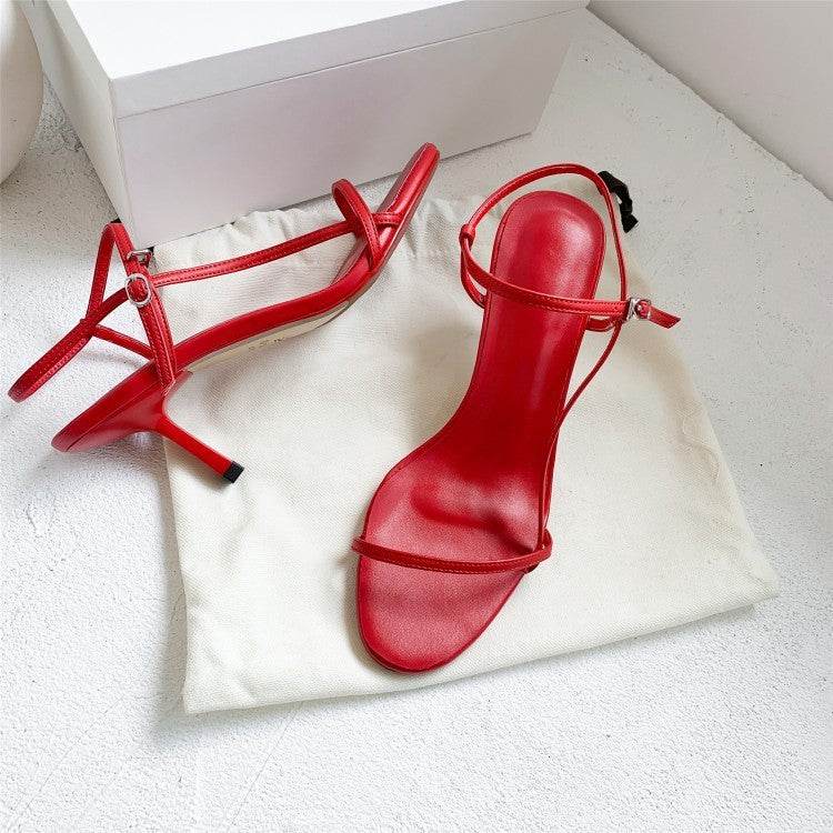 New round peep-toe sandals for women - Mubimart