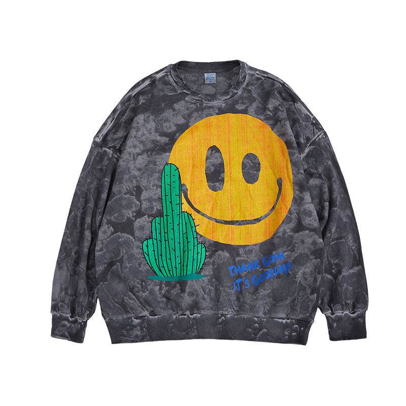 Sweatshirt Tie-Dye Hipster Couple Street Top Men - Mubimart