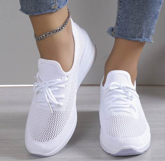 Women's Mesh Breathable Casual Platform Wedge Heels - Mubimart
