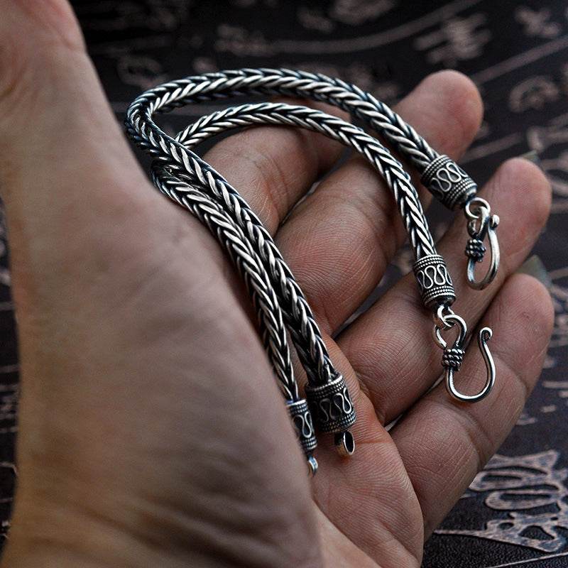 Vintage Braided Keel Bracelet Men - Mubimart
