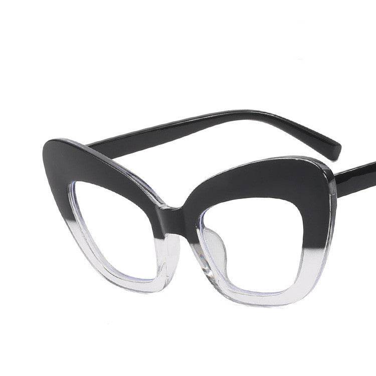 Ladies Fashion Cat Eye Sunglasses Personality Versatile Fashion Glasses Frames - Mubimart