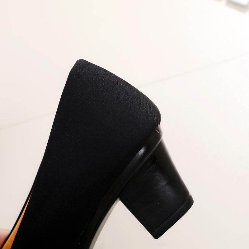 New Spring And Autumn Summer Old Beijing Cloth Shoes Women's Thin Shoes Black Work Shoes High Heels Non-slip Ceremonial Shoes - Mubimart