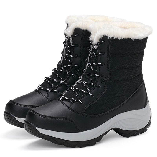 Snow Boots Plush Warm Ankle Boots For Women Winter Shoes - Mubimart