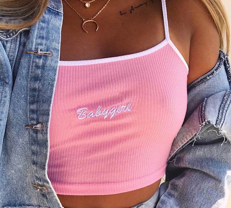Pink Camisole Top - Mubimart